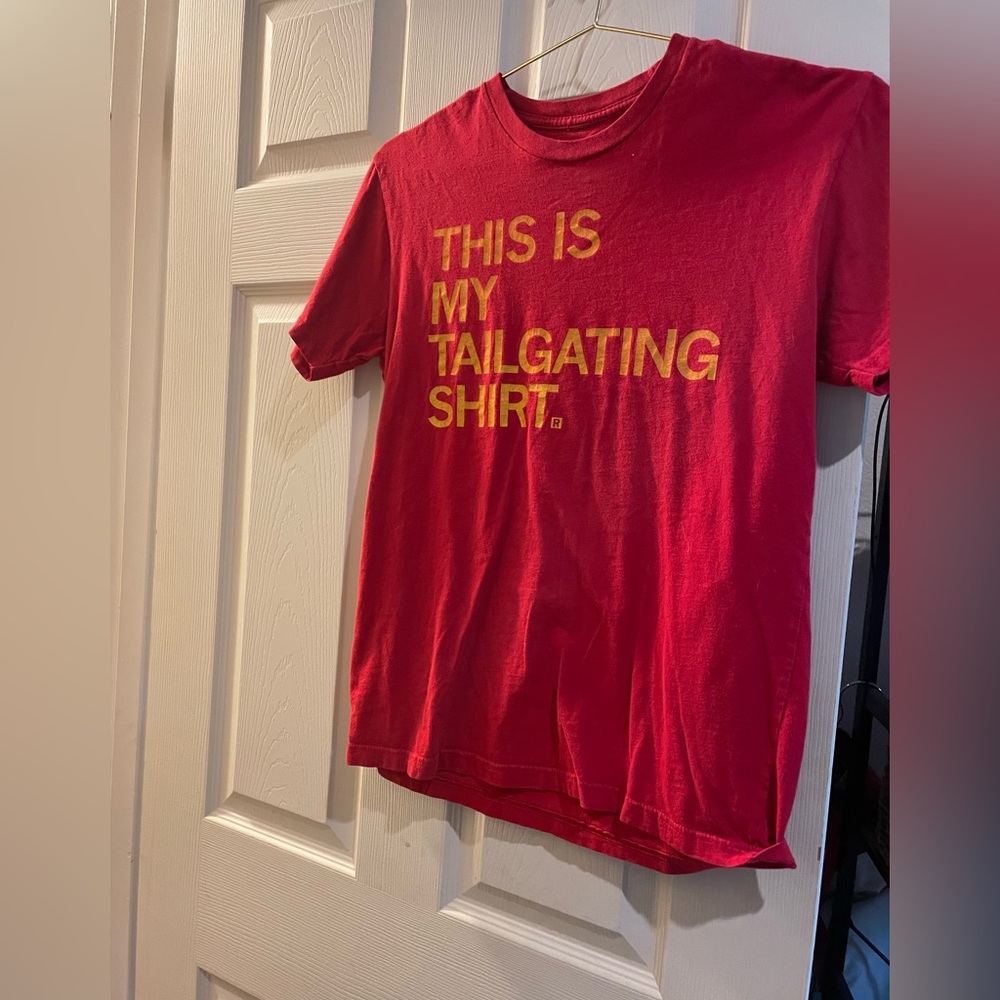 Women’sRaygun Red football Tailgating T-Shirt-small